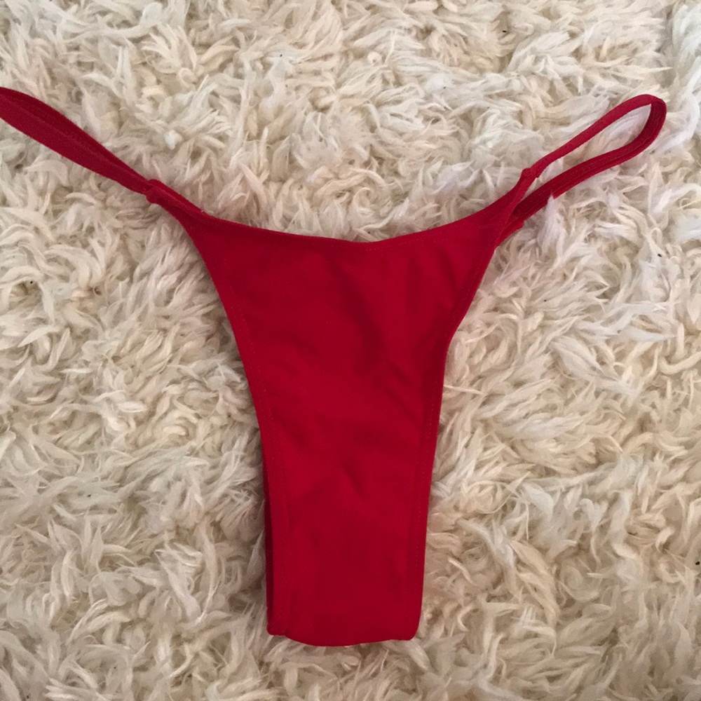 Red thing bikini bottoms